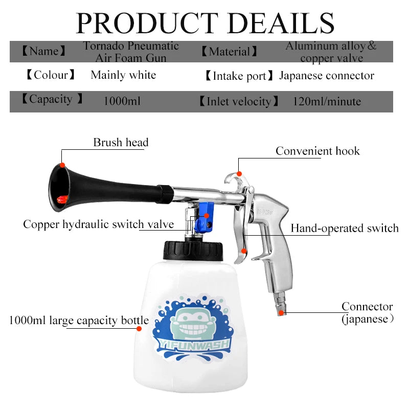 Tornado Car Interior Deep Cleaning Dust Gun &ndash; High Pressure
