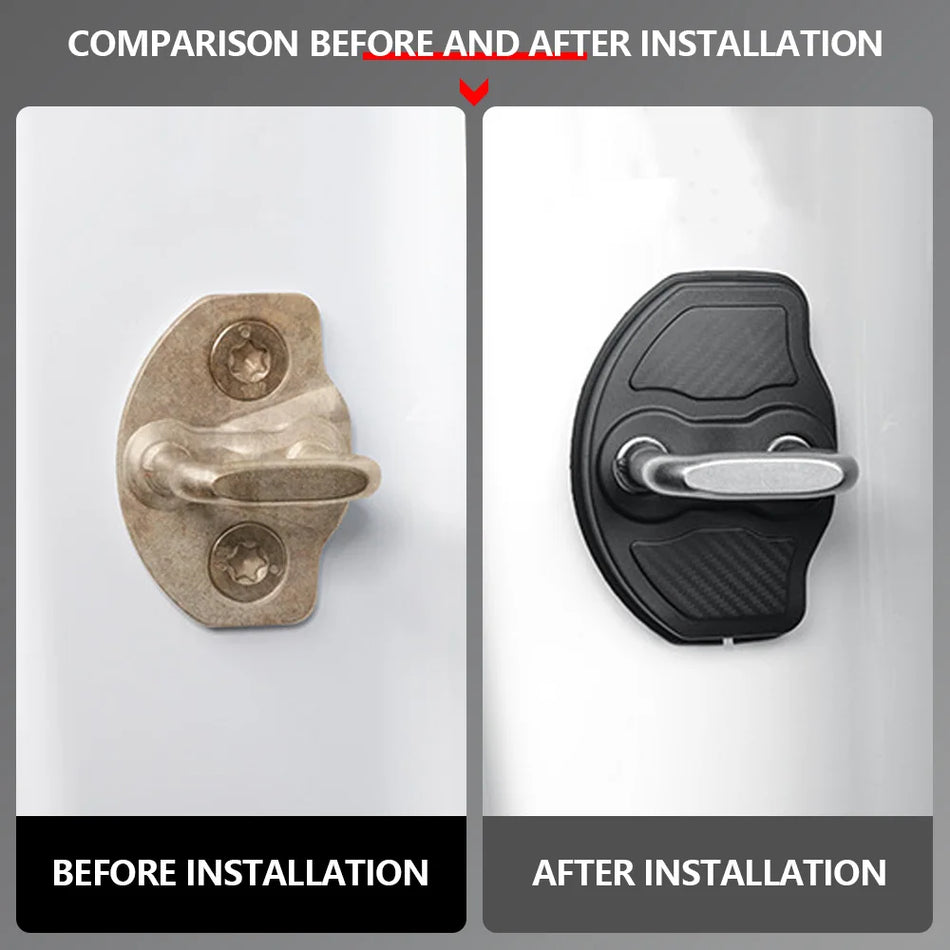 Προστατευτικά καλύμματα κλειδαριάς πόρτας αυτοκινήτου Tesla Model 3 και Model Y, σετ 4 τεμαχίων ABS μαύρο