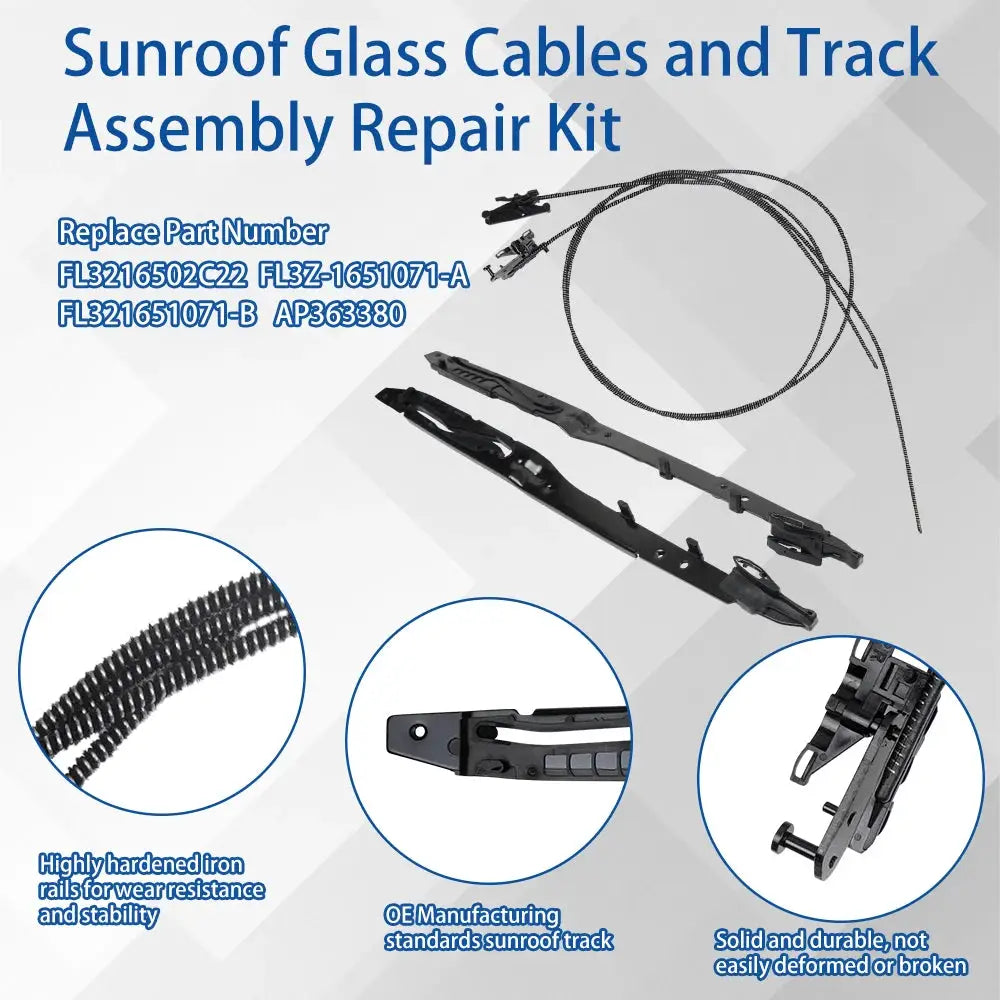 FL3Z-1651071-A FL3Z-1651071-B Sunroof Glass Cables for Ford F150 2015-2020,for Ford F250/F350/F450 2017-2019,for Ford Expedition by InterCyprus Trading Ltd