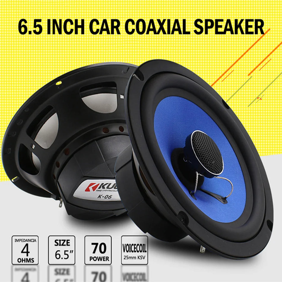 KUERL K-06 6.5 Inch Car Door Speaker, Coaxial Full Range 4 Ohm