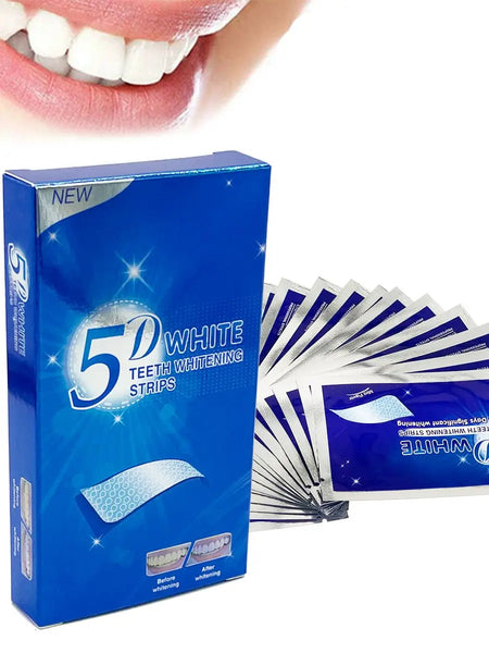 5D White Teeth Whitening Strips &ndash; Professional Whitening Effects 28Pcs(14Pair) Strips