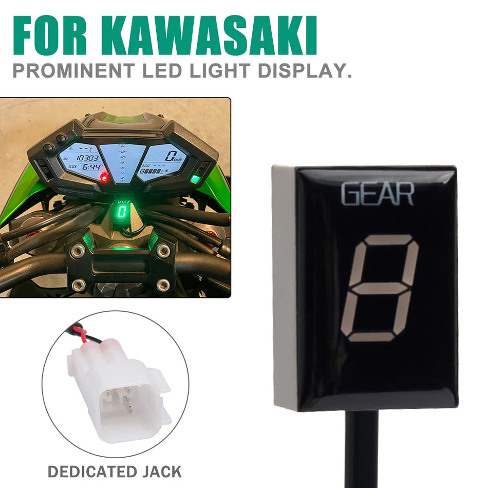 Kawasaki ZX-6R Gear Indicator Display For ER-6N, ER-6F, Ninja 250R, Z750, Versys 650, Plastik