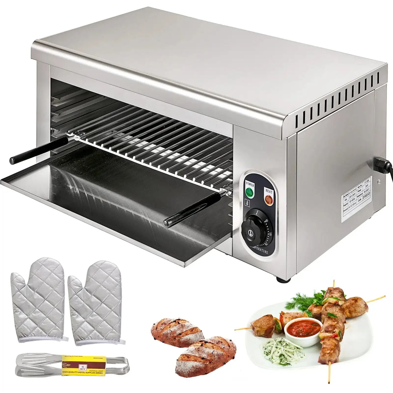 Stainless Steel Electric Salamander Oven Broiler United States