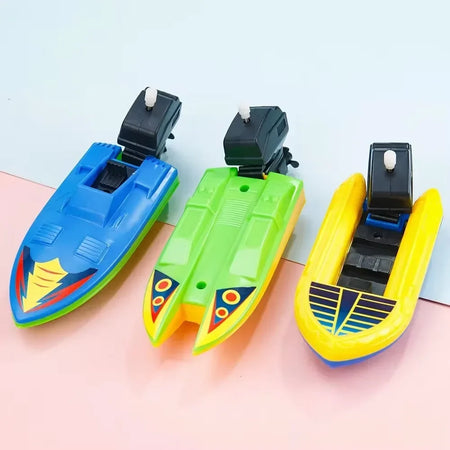 Wind-Up Speed Boat Bath Toy for Kids - Floating Clockwork Ship for Water Fun &amp; Gifts 1pc Random style / CHINA