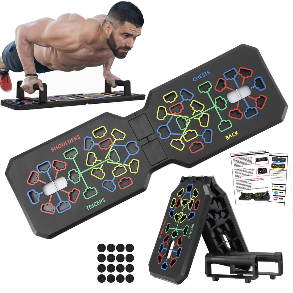 Foldable Push Up Board Set With Handles &ndash; Full Body Training TKFWCBYW