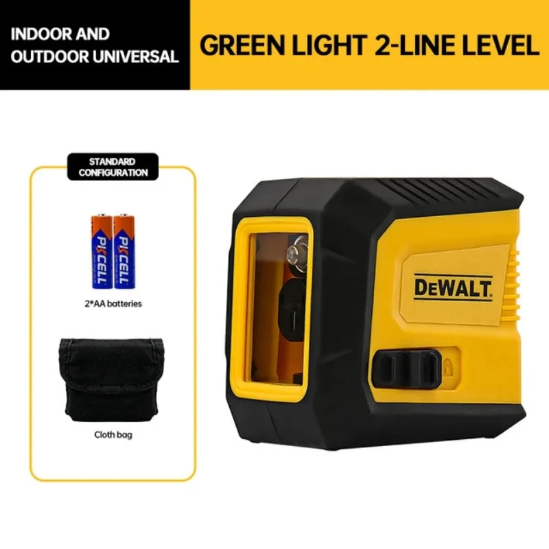 DEWALT Mini Laser Level 2-Line - Self-Leveling Precision With battery