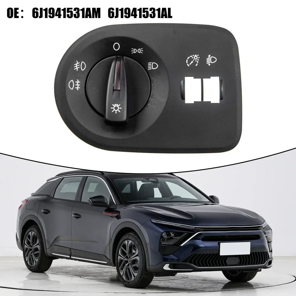 Interrupteur de phare avec feu antibrouillard pour Seat Ibiza 2009-2015, pièce de remplacement en ABS noir
