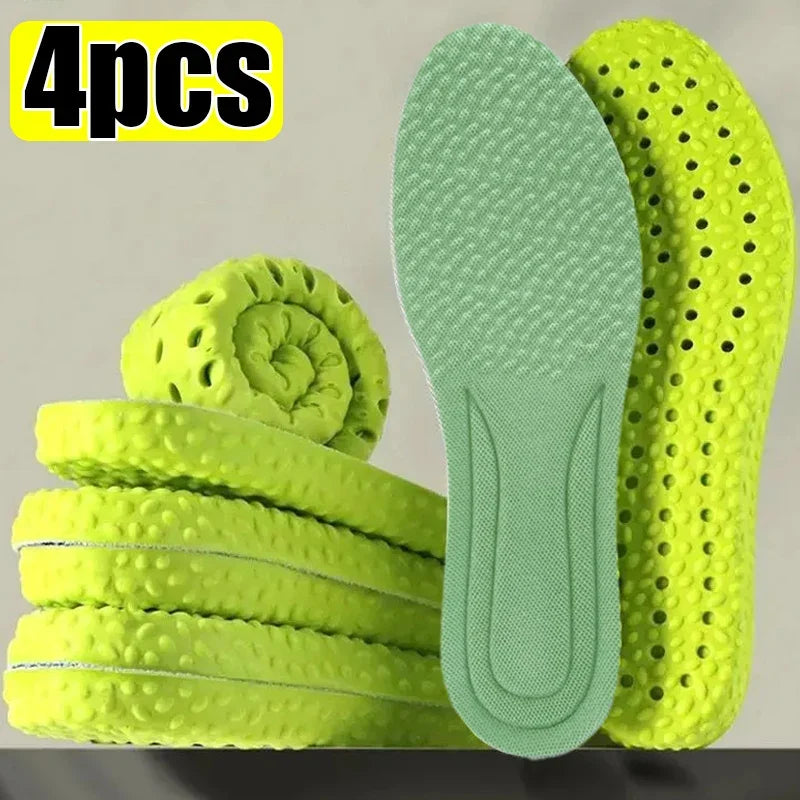 High Elasticity Comfortable Orthopedic Insoles for Men and Women Green gray(4pcs) / 43-44