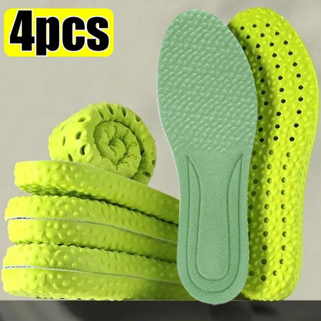 High Elasticity Comfortable Orthopedic Insoles for Men and Women Green gray(4pcs) / 43-44
