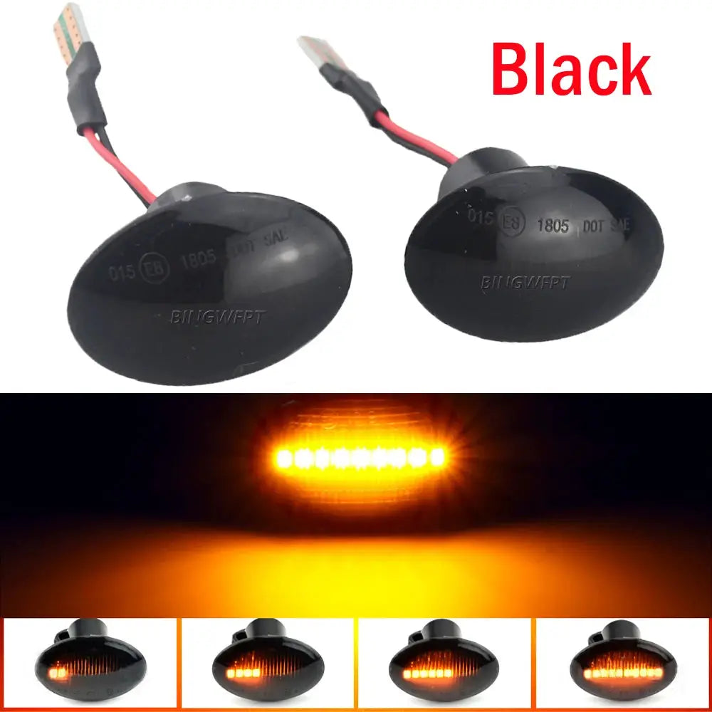 2PCS Side Marker Light Flashing For Abarth 500 595 695 LED Dynamic Turn Signal For FIAT 500 500C 500L by InterCyprus Trading Ltd