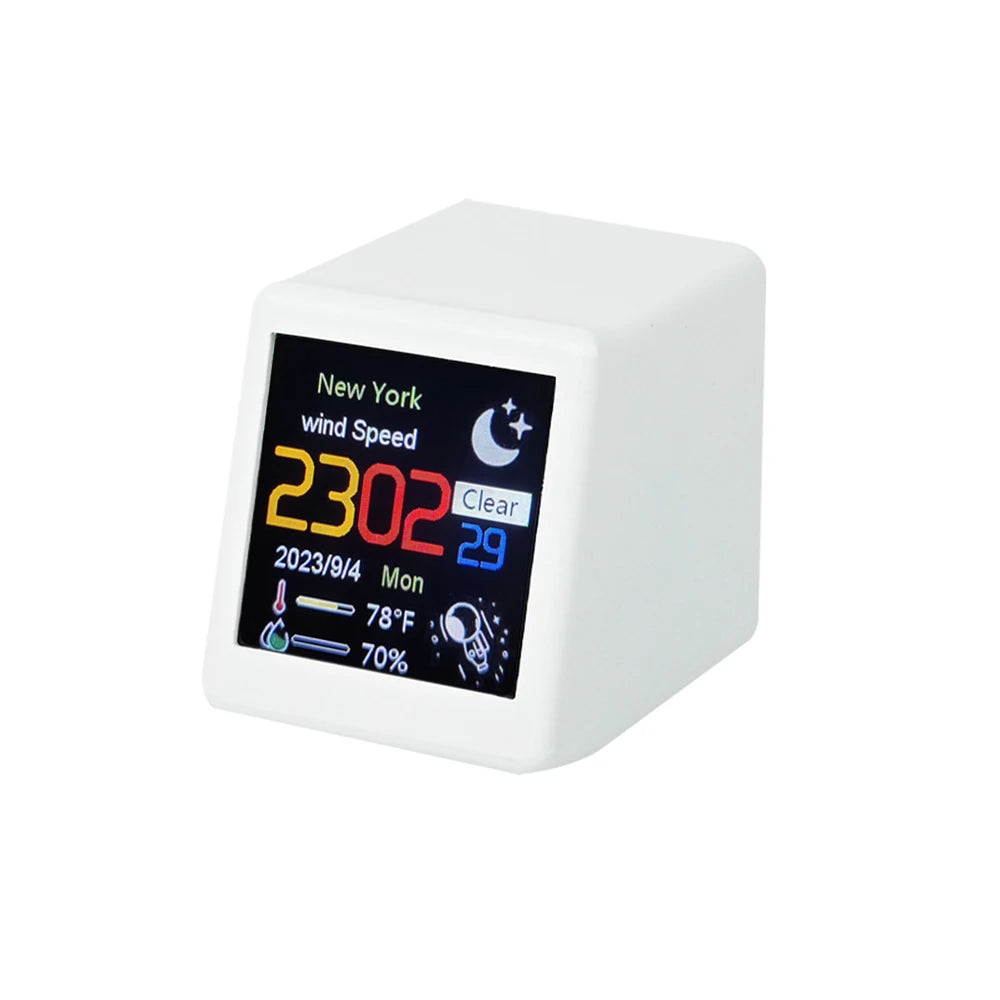 NEIMZ Mini Smart WiFi Weather Station &ndash; DIY Animation Function 1237White