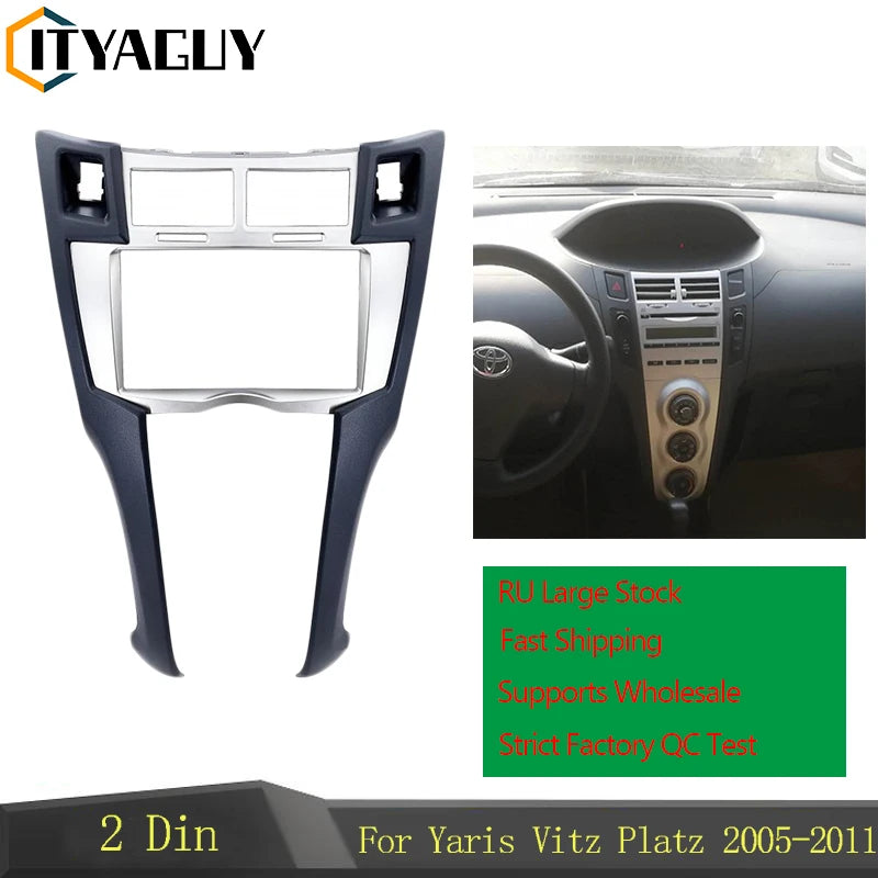 Ramka radia samochodowego Double Din z ABS trwała precyzyjna pasująca do Toyota Corolla 2003-2006