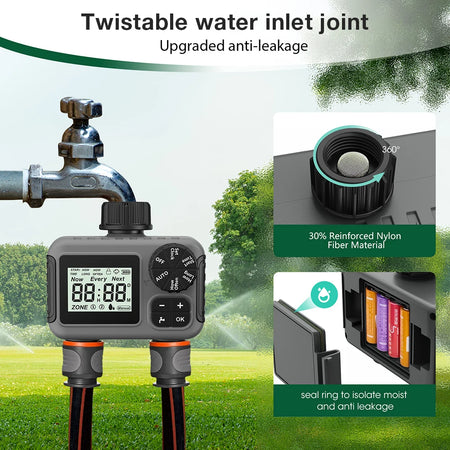 2 Zone Digital Water Timer &ndash; Automatic Irrigation Control