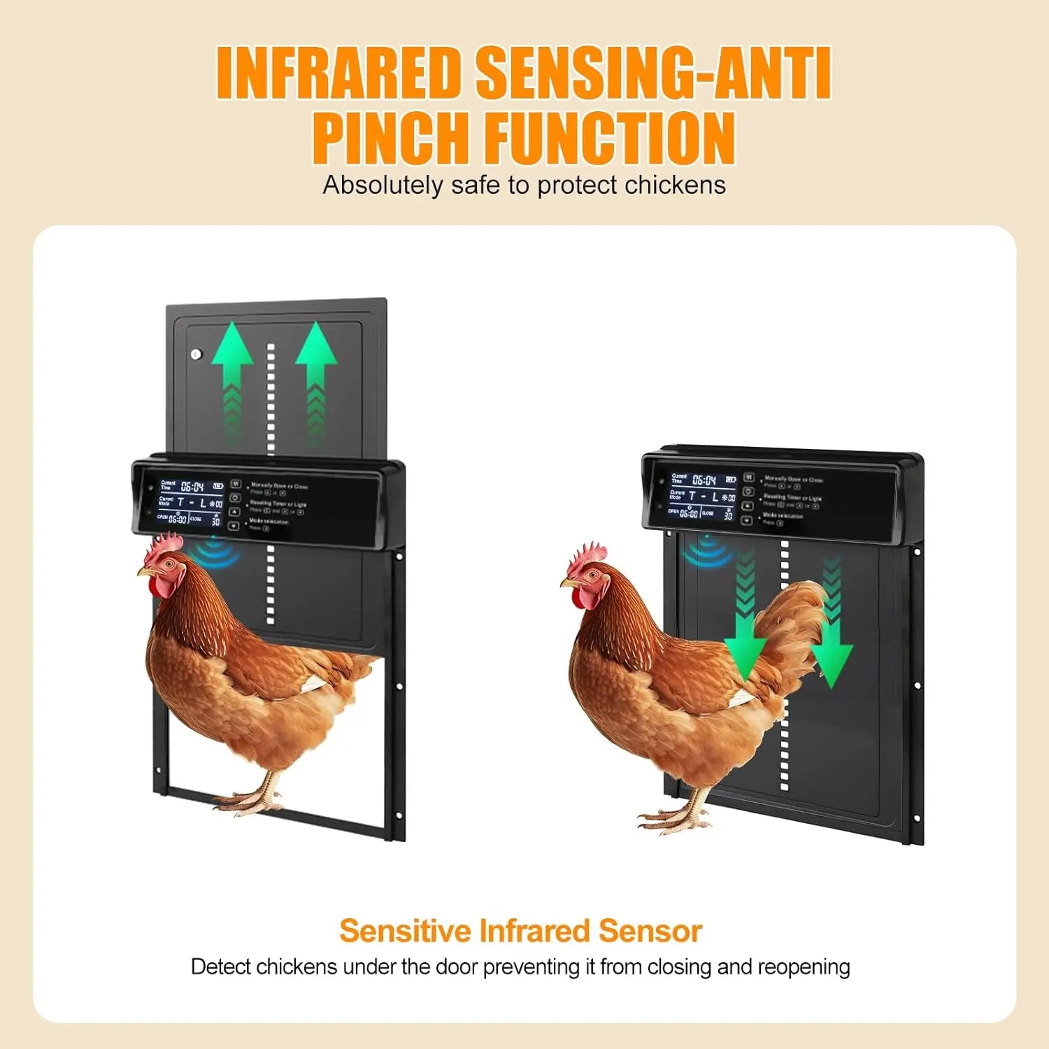 Pfs165 Farm Timed Automatic Chicken Coop Door &ndash; Auto Open