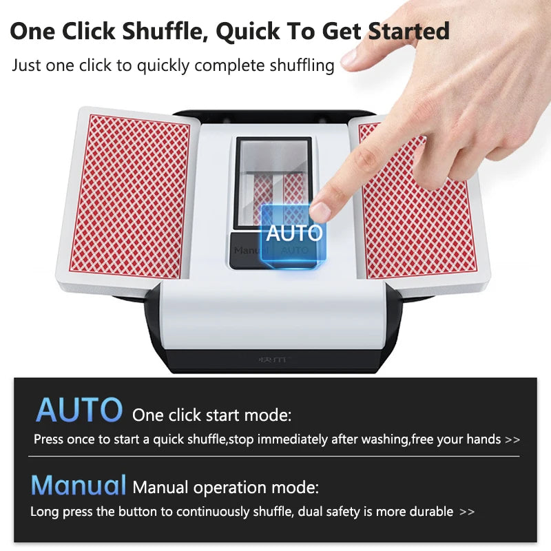 2000mAh Automatic Card Shuffler &ndash; Ultra-Long Battery Life