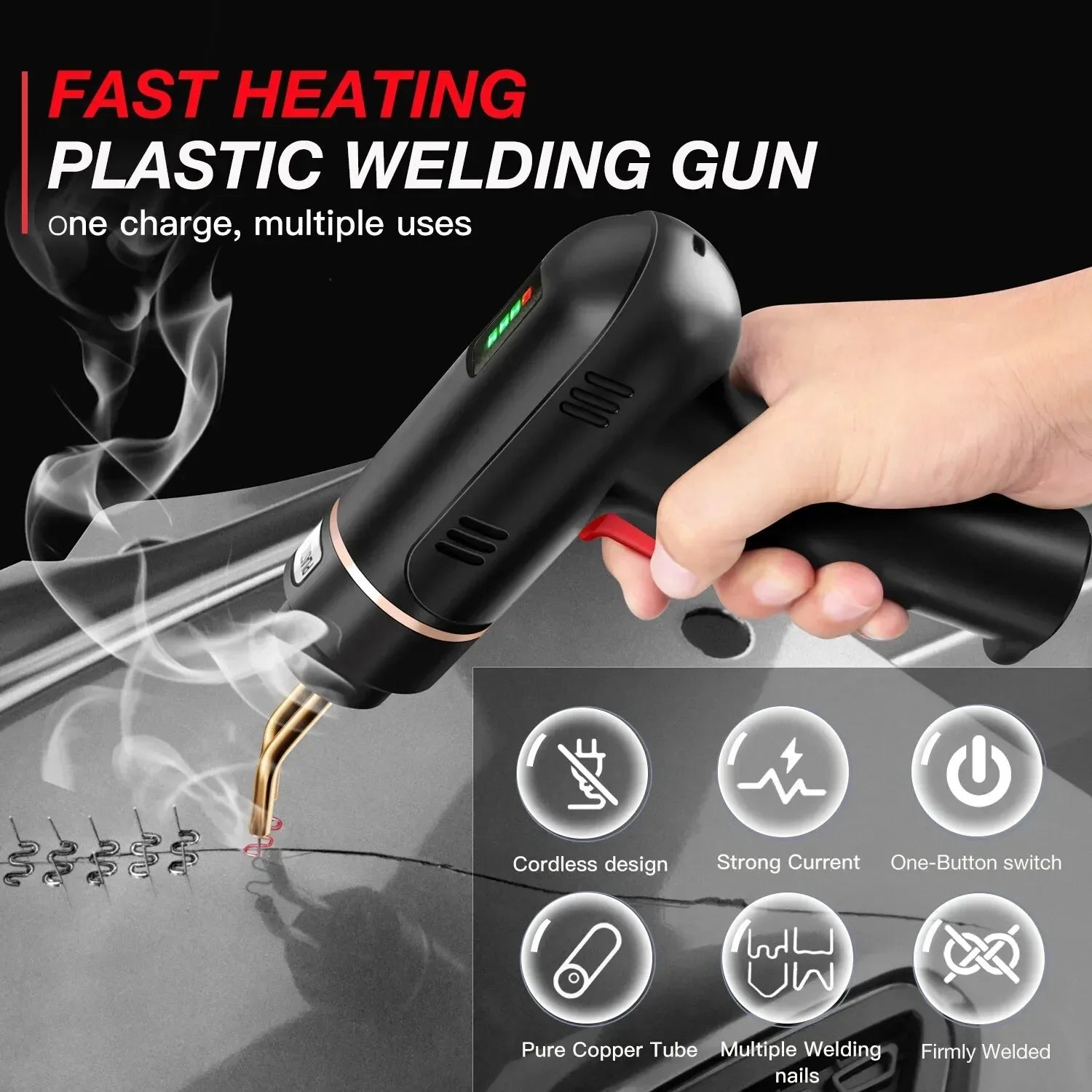 200W Hot Stapler Plastic Welder &ndash; Robust Bumper Repair Kit
