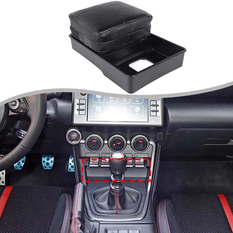 Μαύρο μαξιλάρι αποθήκευσης κεντρικής κονσόλας ABS για Toyota 86 BRZ 2022