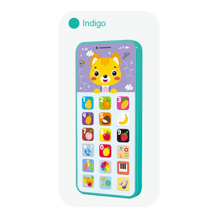 Children Simulation Phone Toy &ndash; Light And Sound Education Cyan