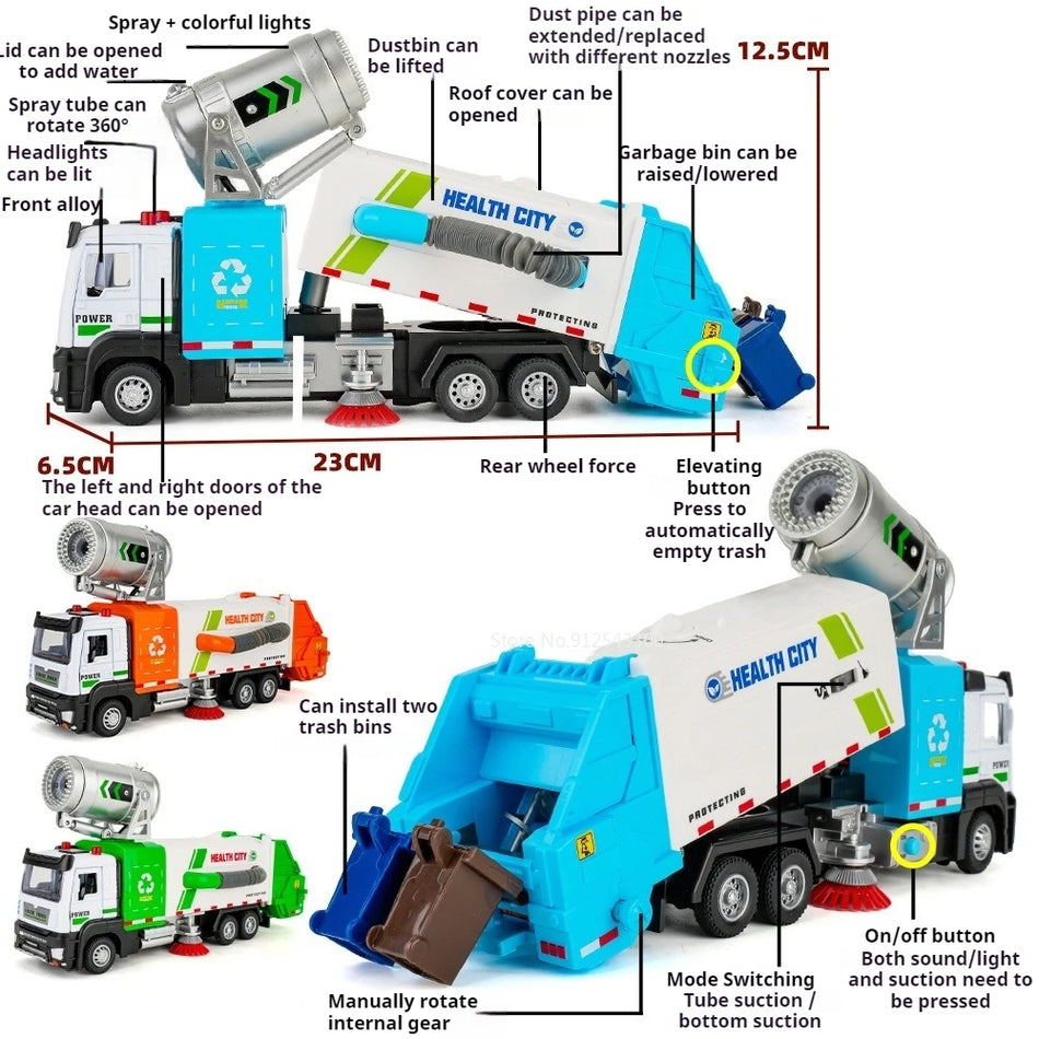 1:32 Schaal Brandweerwagen Diecast Speelgoed Met Lichten En Geluid, Trek Terug Legermodel