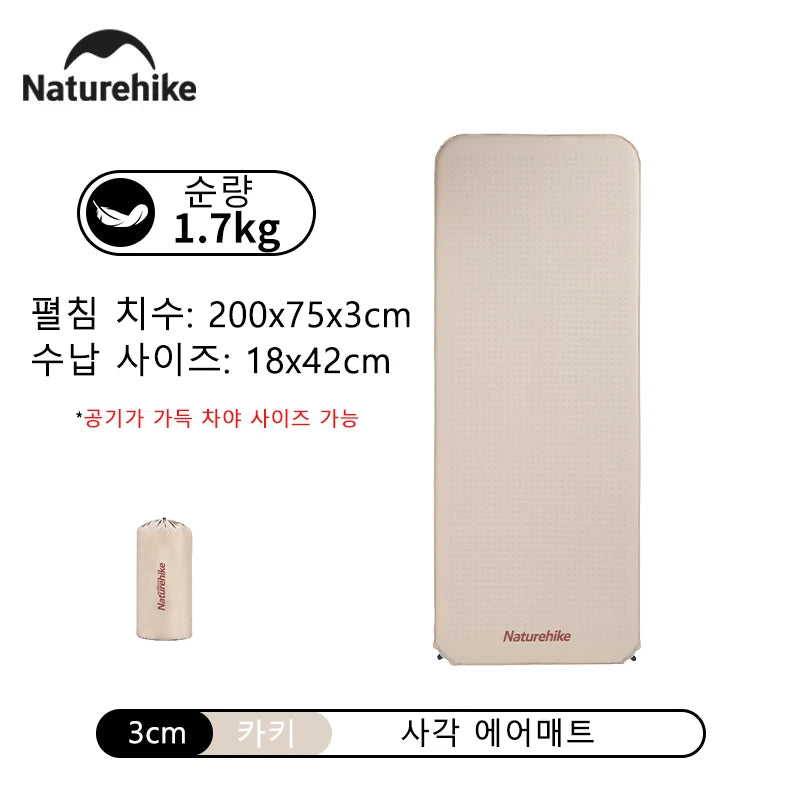 Naturehike 2025 Self Inflating Air Mattress &ndash; Ultra-Comfortable 6cm Thickness 3cm - M