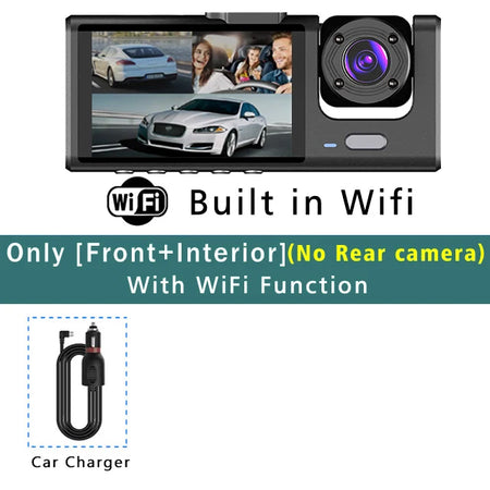 WiFi 3 Channel Mini Car DVR Wifi-2 Channel / 64G