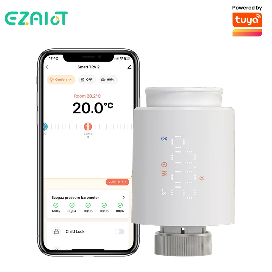 Tuya Smart WiFi Thermostatic Radiator Valve TRV &ndash; Remote App
