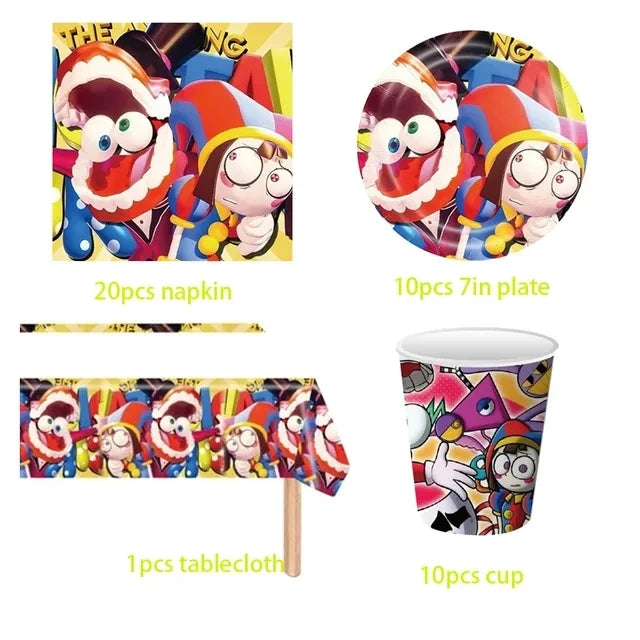 The Amazing Digital Circus Birthday Party Decorations Set 41pcs