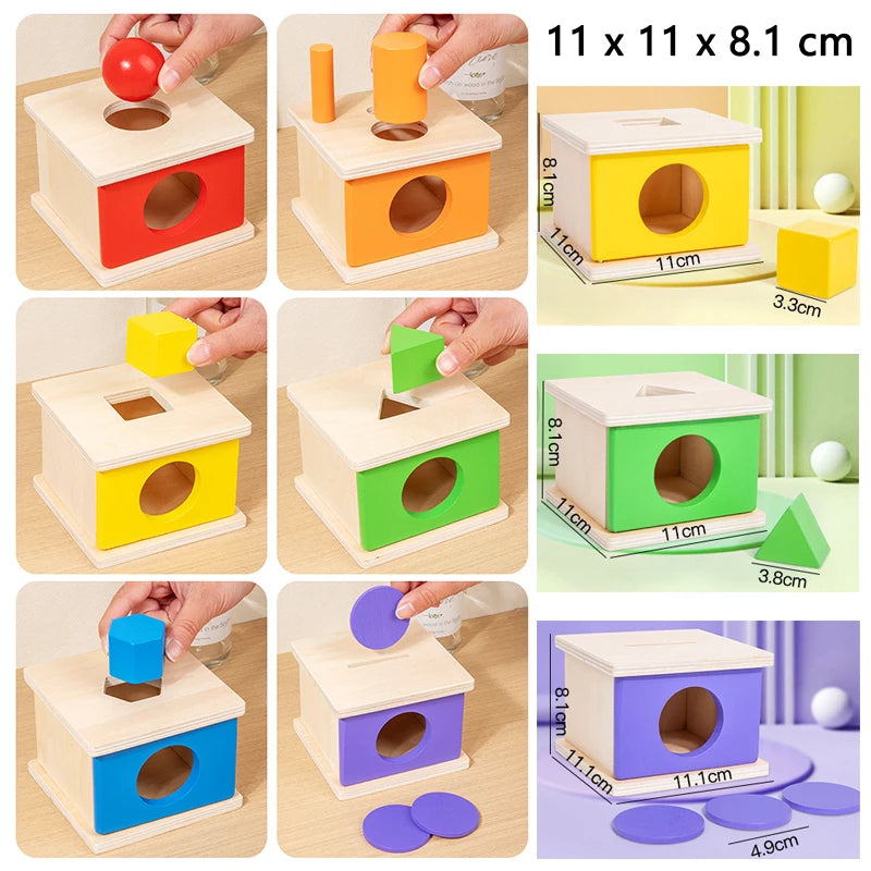 BZS00613 &ndash; Wooden Montessori Sorting Box For Kids Learning Toy
