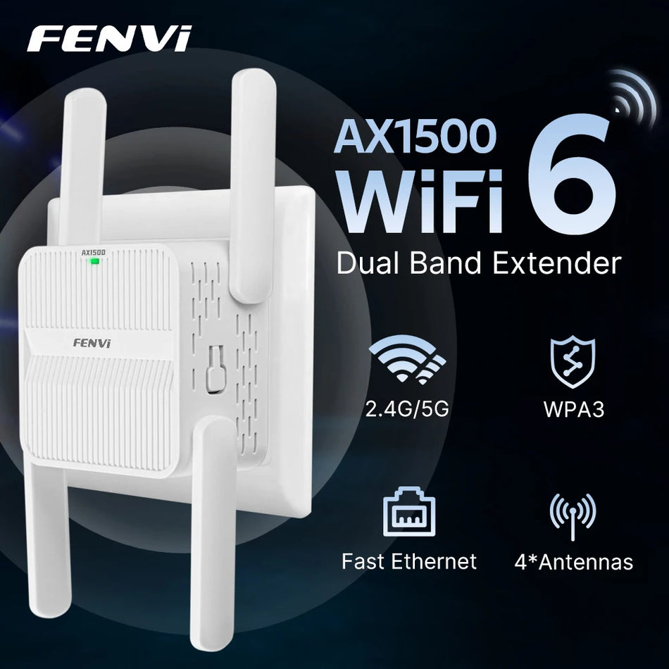 AX1 &ndash; Long Range Dual Band WiFi 6 Repeater Extender EU Plug