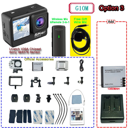 HUAFANT Action Camera &ndash; 5K Ultra-HD with Dual Screens G10M Option 3