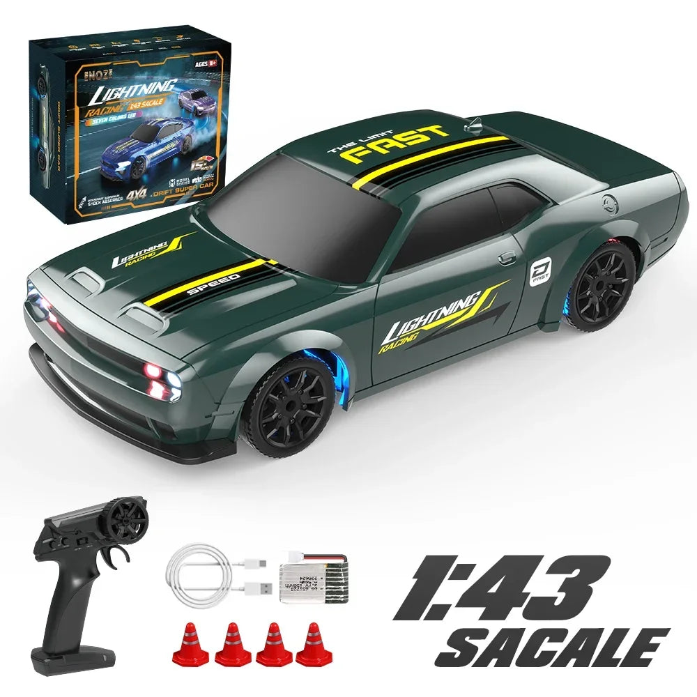 1/43 RC Car 4x4 2.4G Remote Vehicle RTR &ndash; LED Lights Green