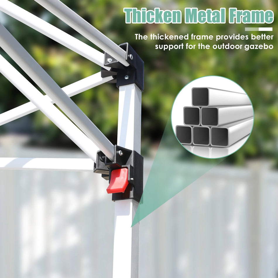 Gazebo Pop Up 3x3m Con Pareti Laterali Tenda Facile da Montare