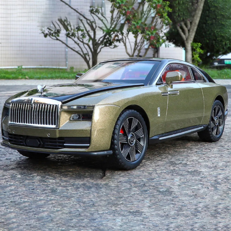 Model de mașină diecast 1:24 cu sunet și lumină pentru Rolls-Royce Spectre