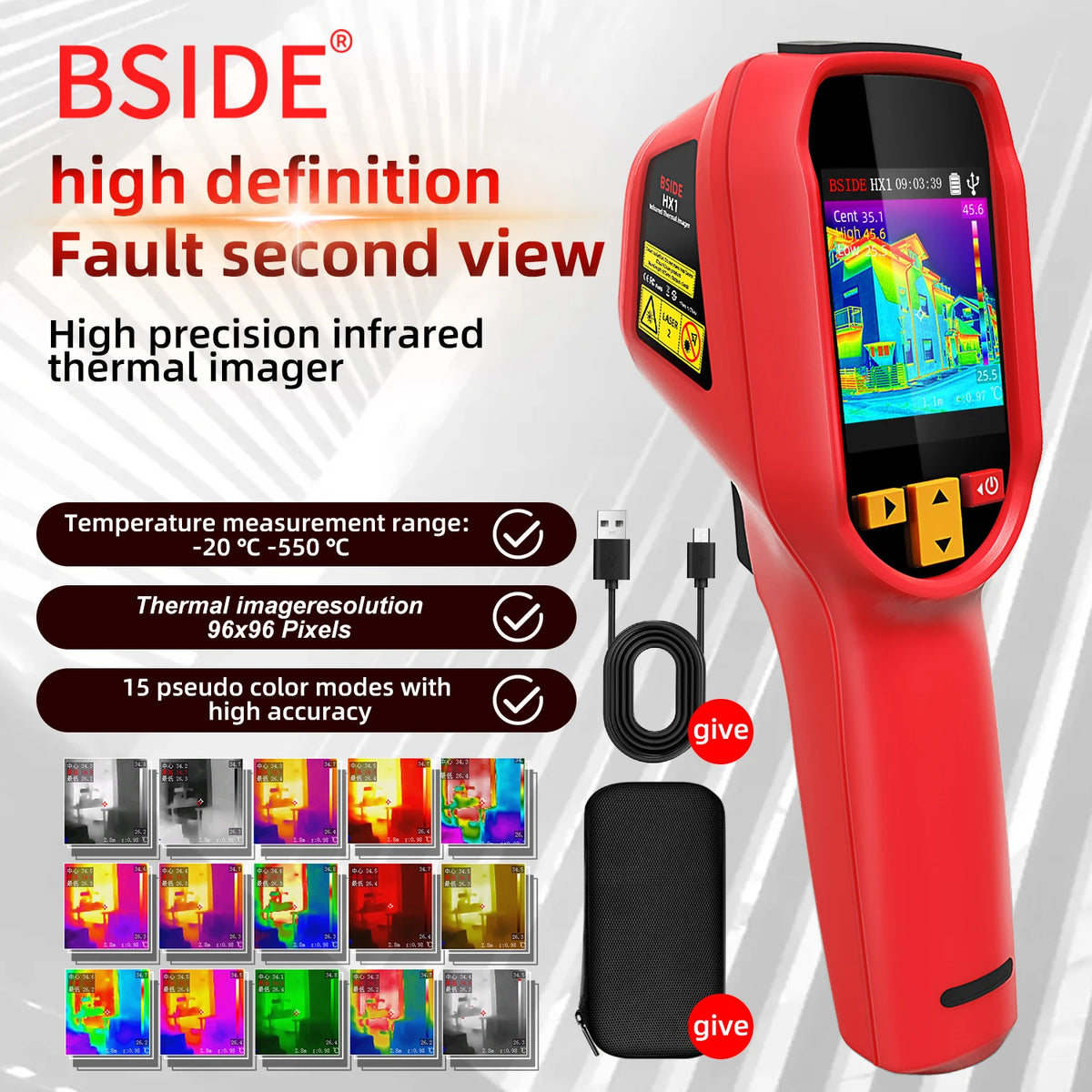 BSIDE Thermal Imager HX1 &ndash; High Resolution 96x96 Thermal Imaging for Precise Diagnostics