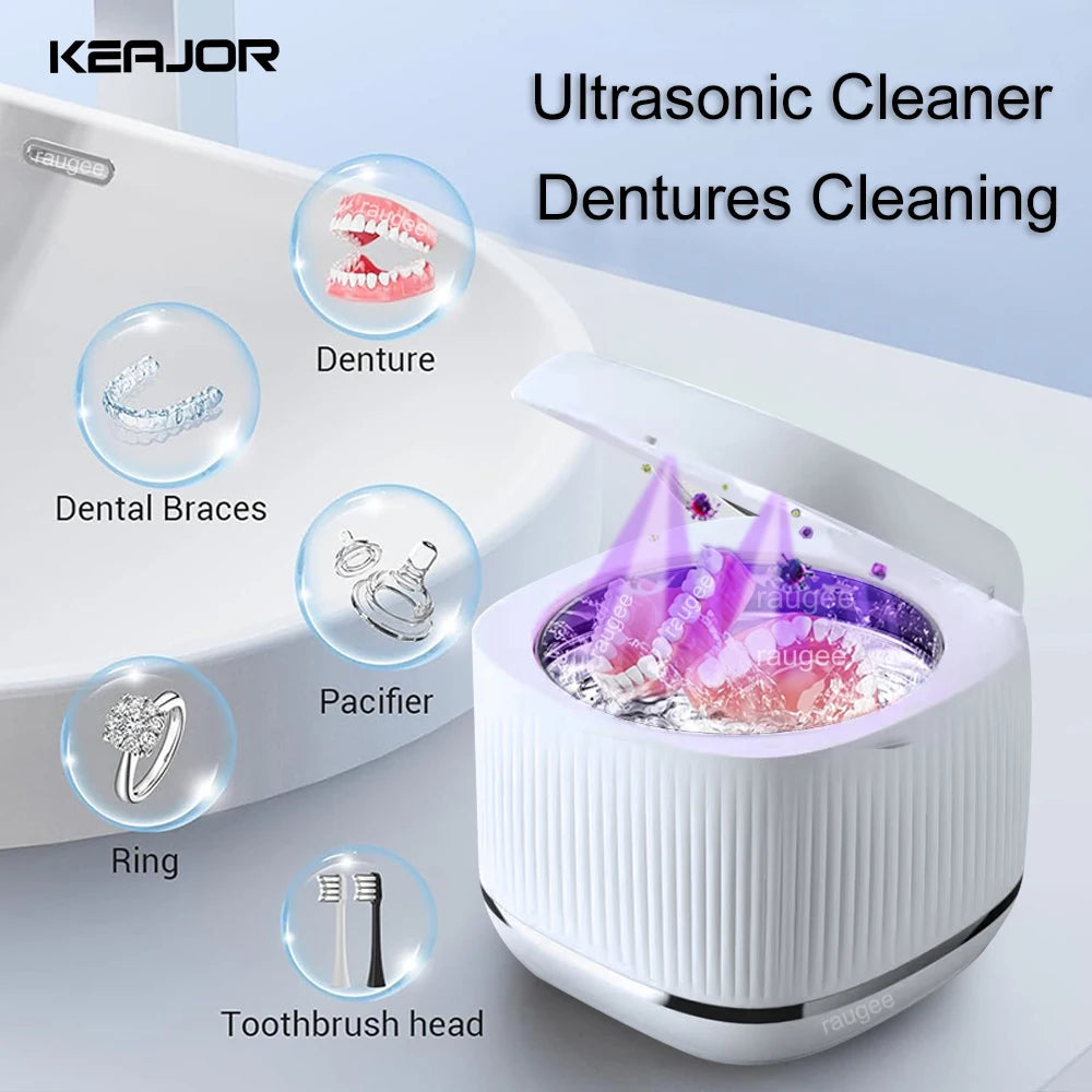 Ultrasonic Cleaner 48KHz UV Light &ndash; Gentle Cleaning Power