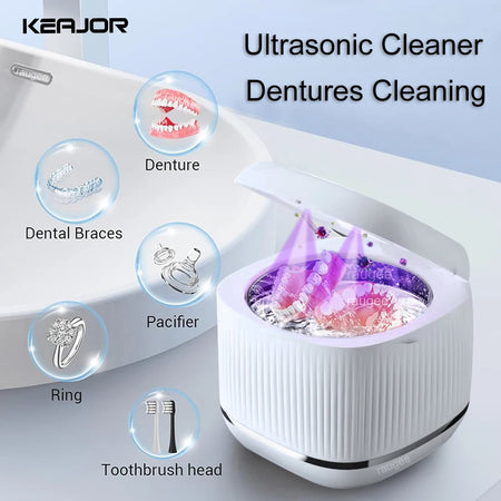 Ultrasonic Cleaner 48KHz UV Light &ndash; Gentle Cleaning Power