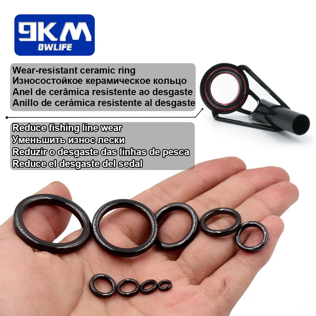 Premium Fishing Rod Guide Tip Repair Kit - Stainless Steel &amp; Ceramic Rings for Freshwater &amp; Saltwater
