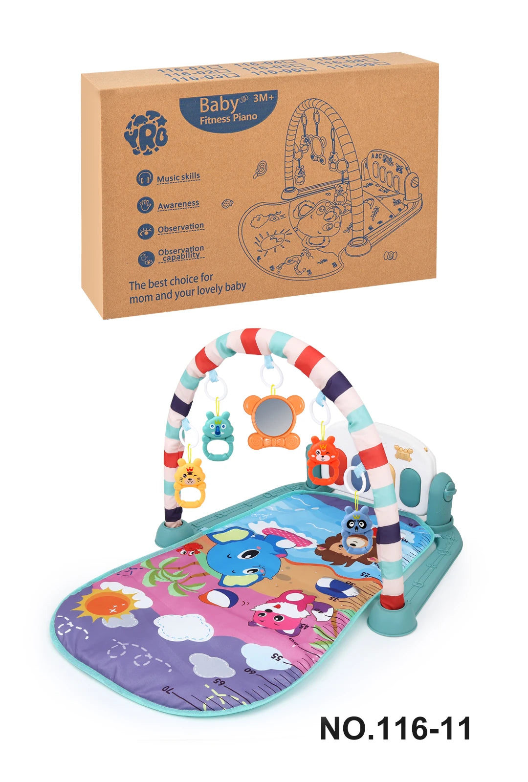 Multifunctional Fitness Frame Baby Activity Gym &ndash; Educational Crawling Play Mat 116-11