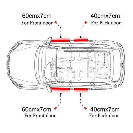 AYGO Car Door Sill Protector Carbon Fiber Anti Scratch 4Pcs