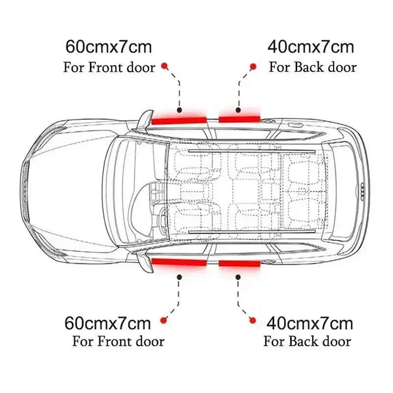 Carbon Fiber Car Door Sill Protectors 4Pcs Hiace 2016 2023