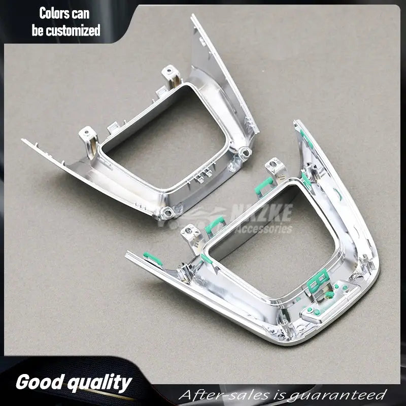 Steering Wheel Bottom Logo Frame Suitable For Audi Q5L, Q7, Q8, Original Silver, Modified Black, Car Accessories by InterCyprus Trading Ltd