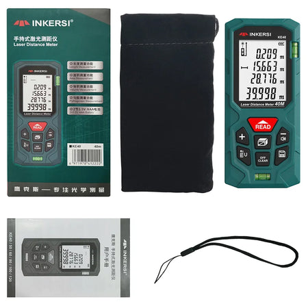 INKERSI High Precision Laser Distance Meter - 40M/70M/120M Measurement Tools