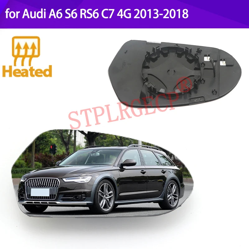 Links Rechts Heizbares Spiegelglas für Audi A6 S6 RS6 C7