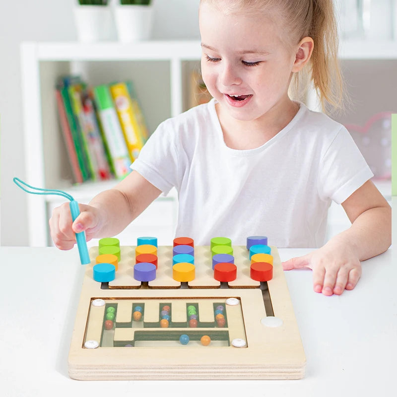 Magnetic Color Sliding Puzzle Board &ndash; Color Matching Logic