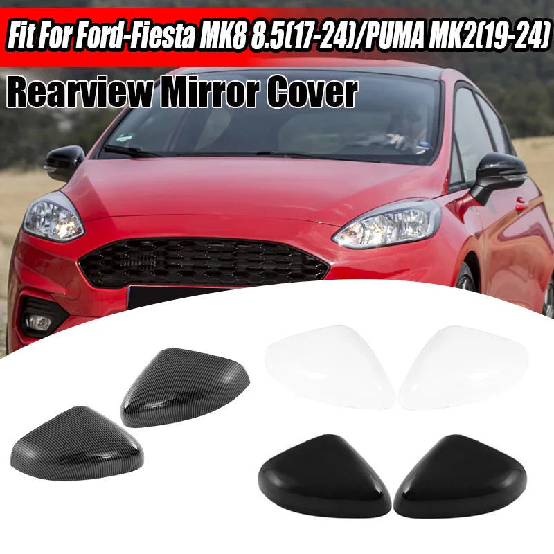 Dış Ayna Kapağı Karbon Trim Ford Fiesta MK8 Puma MK2 için