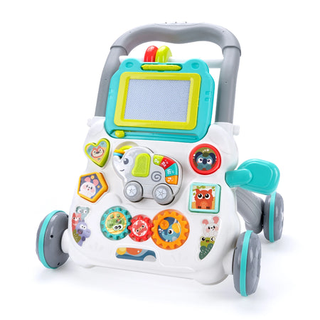 Coolplay Baby Cartoon Push Walker Toy &ndash; Multifunctional Music and Drawing Board White