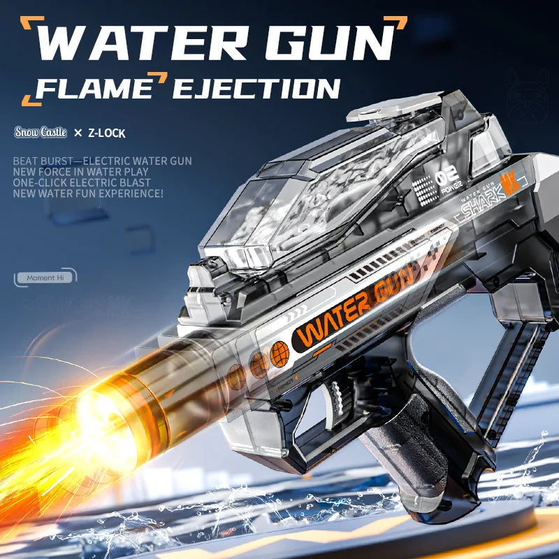 Electric Water Gun Toy for Kids with Lights and Sound Automatic Firing
