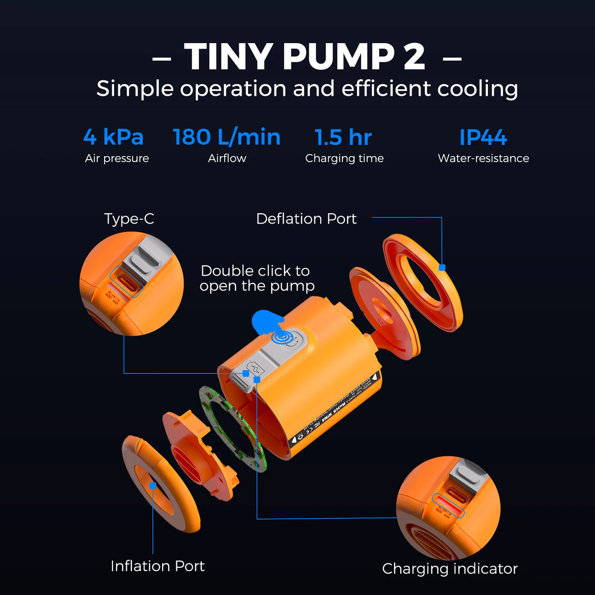 FLEXTAIL TINY PUMP 2 &ndash; Fast Inflation for Outdoor Adventures