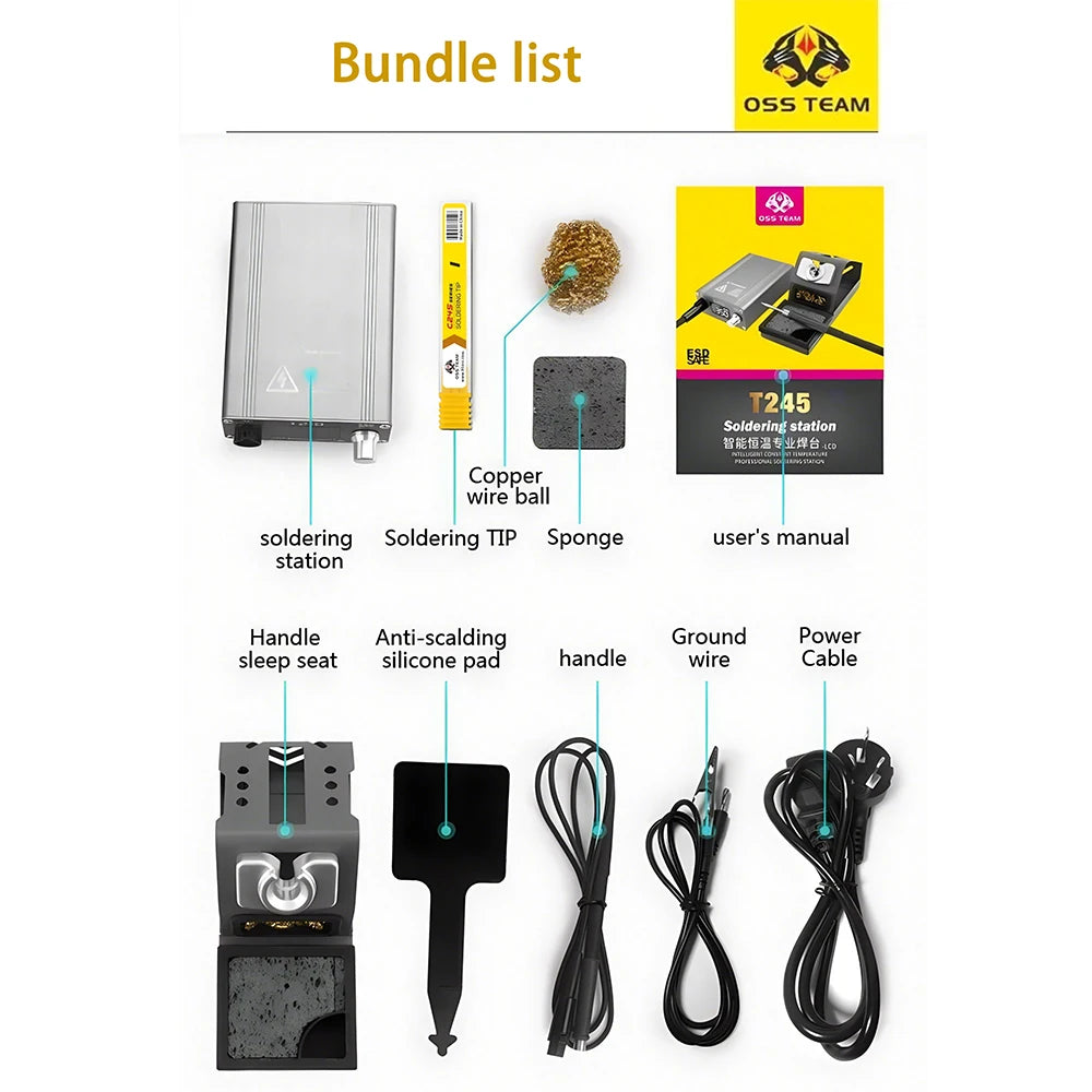 OSS T245 Solder Station - 130W Constant Temperature