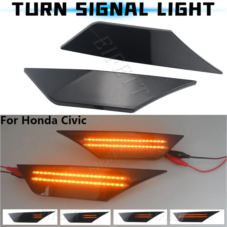 Marqueurs latéraux LED clignotants séquentiels pour Honda Civic 10e génération